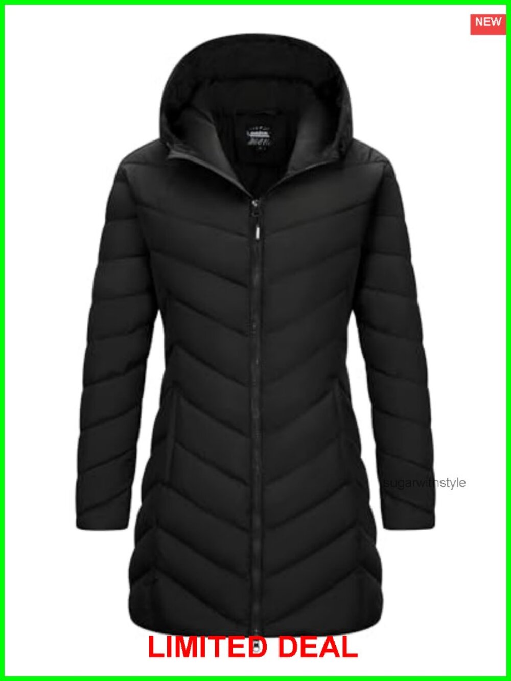 Women's Long Hooded Lightweight Puffer Coat Winter Jacket